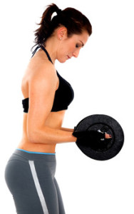 Woman Fitness Curling
